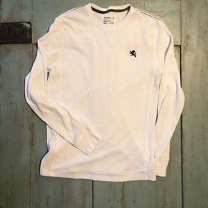 Express Men’s white waffle long sleeve M/M